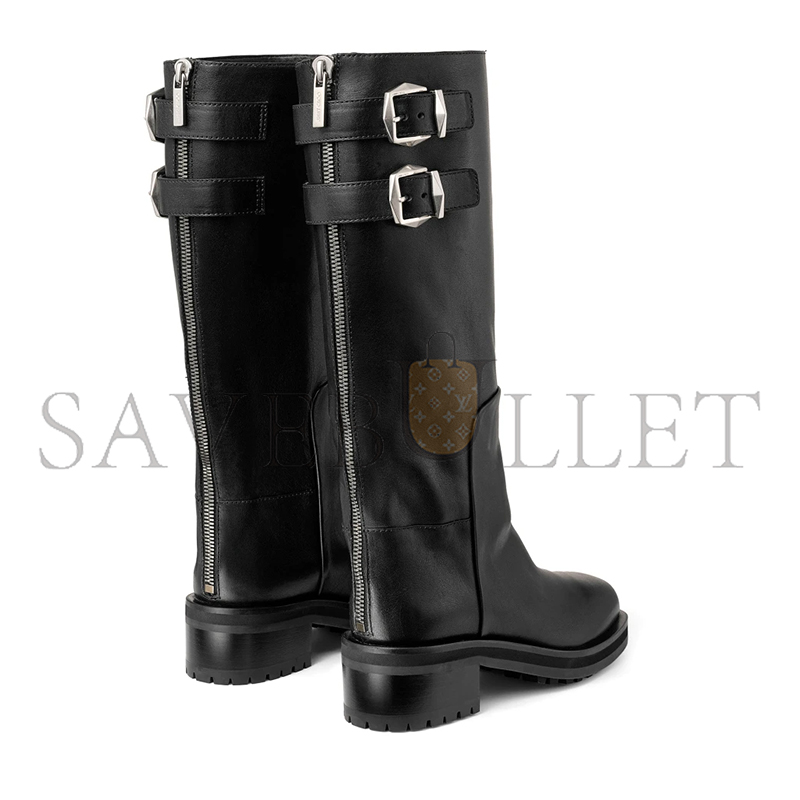 Ji*y Ch* brooklyn knee boot 50 black leather knee-high boots brooklynkb50wlz
